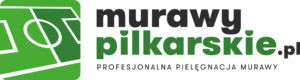 Logo biale tlo murawy piłkarskie